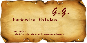 Gerbovics Galatea névjegykártya